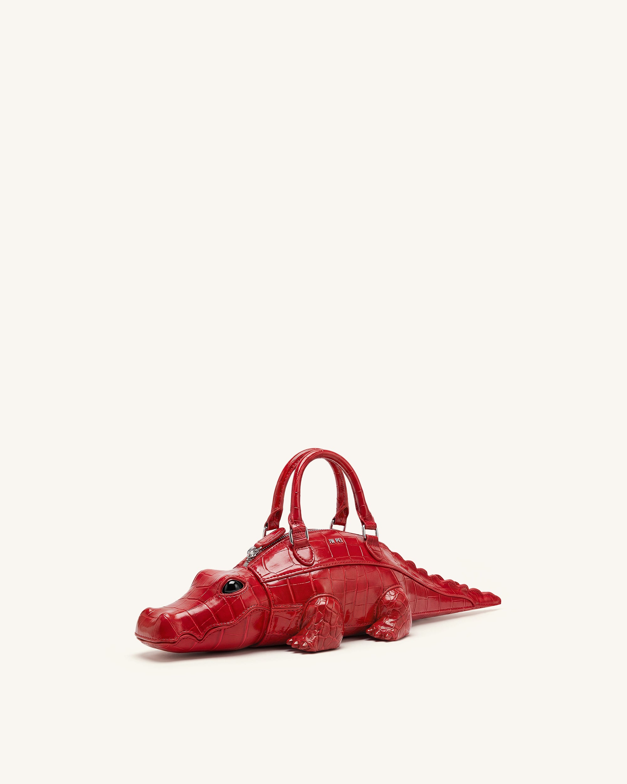 Jayden Crocodile Novelty Handbag - Red - Image 3