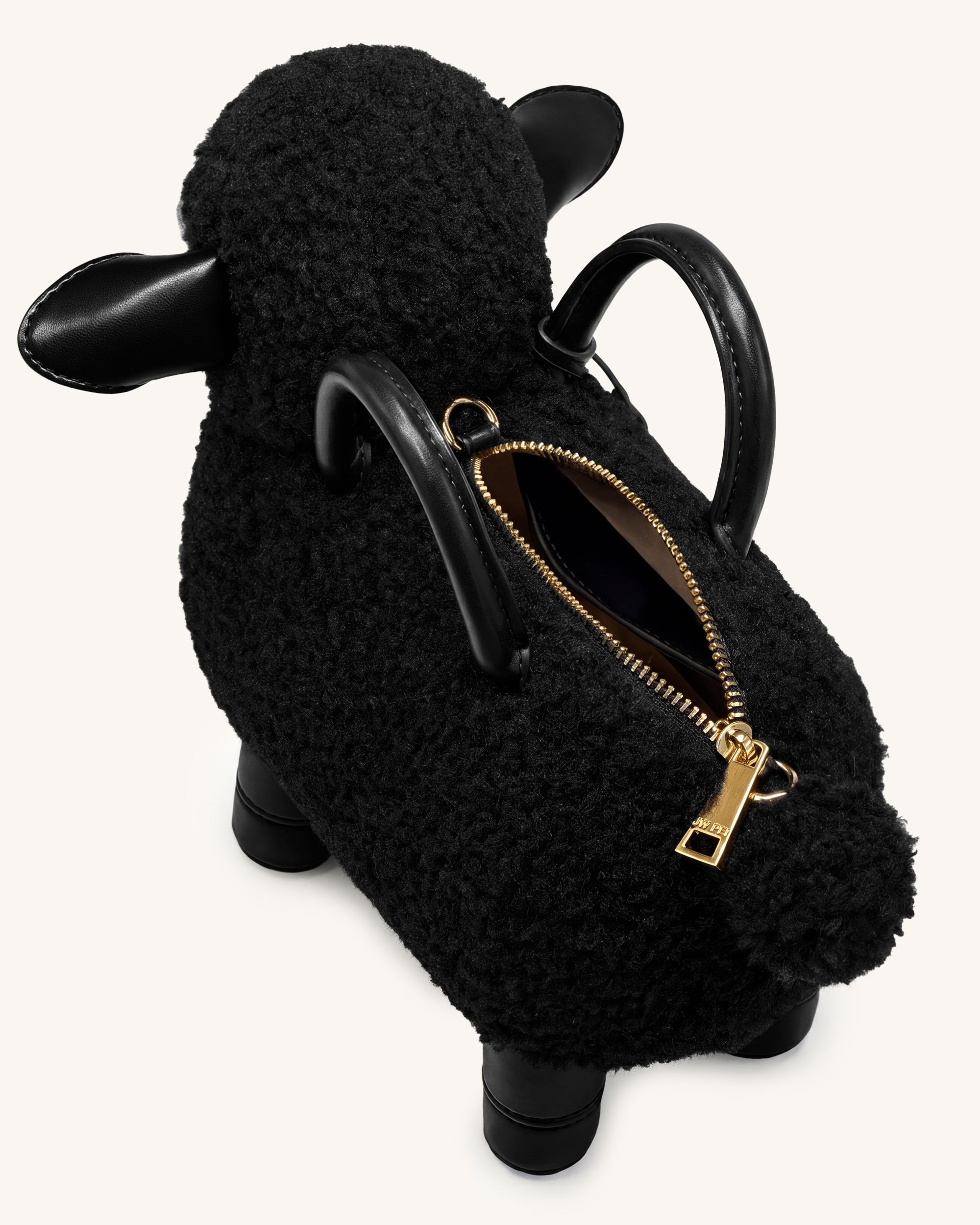 Luna Sheep Top Handle Bag - Black - Image 4