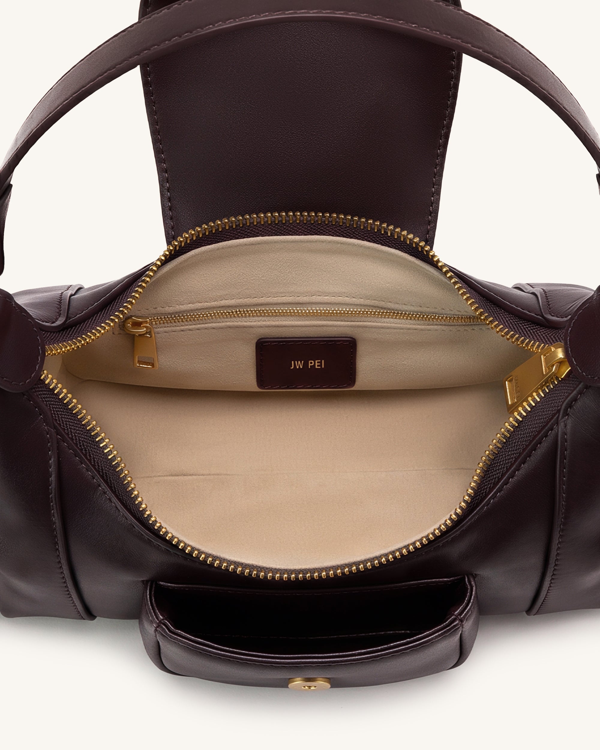 Estelle Pocket Shoulder Bag - Dark Brown - Image 4