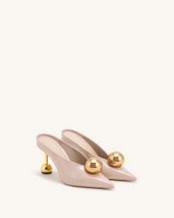 Alternative view of Sofia Angled Vamp Heel Mules - Dusty Pink