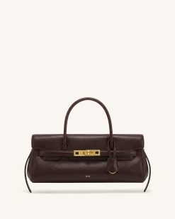 Yara Small Top Handle Shoulder Bag - Deep Coffee