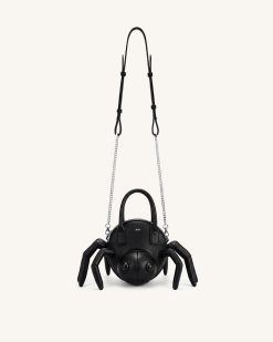 Alternative view of Siena Spider Shaped Top Handle Bag - Black