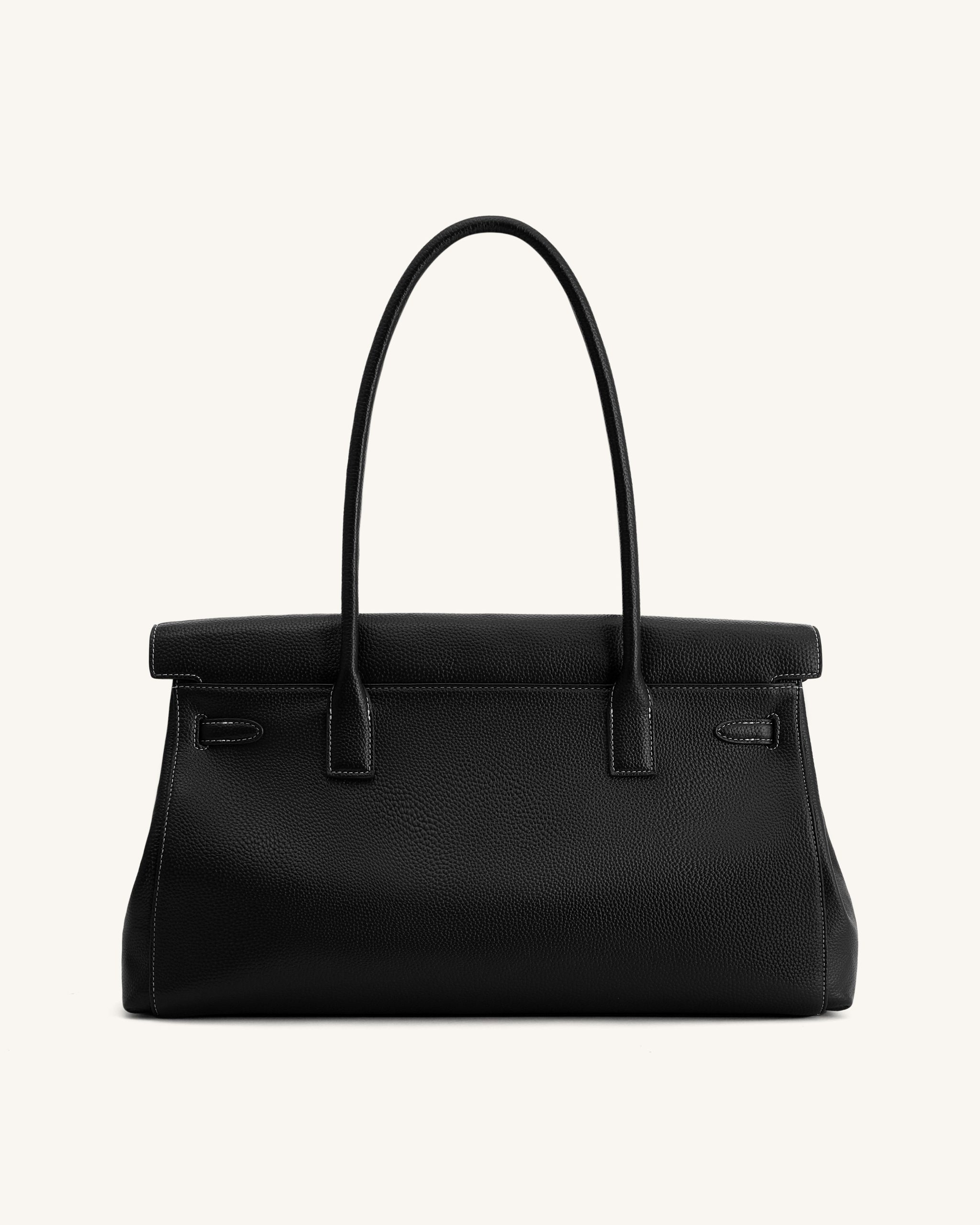 Yara Large Shoulder Bag - Black - Image 3