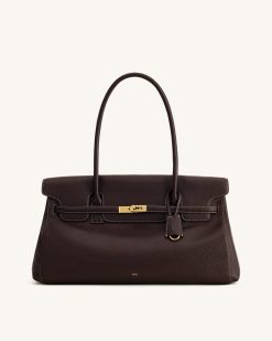 Yara Large Shoulder Bag - Dark Brown