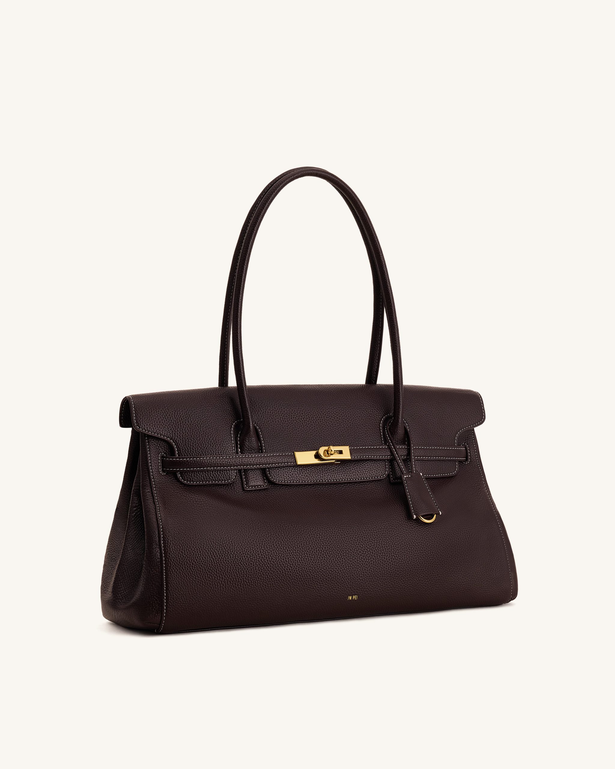 Yara Large Shoulder Bag - Dark Brown - Image 2