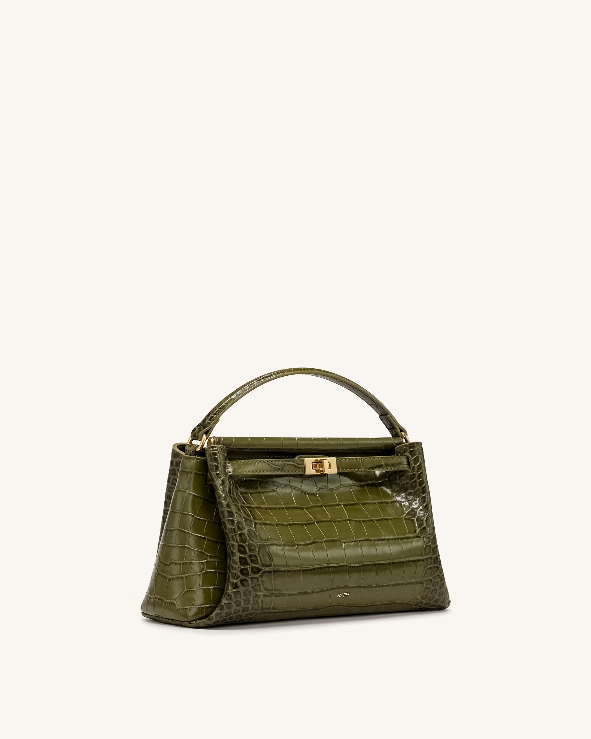 Carmen Top Handle Bag - Green Croc - Image 2
