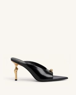 Noemi Pointed-Toe Mule Heels - Black