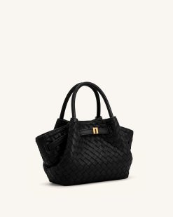 Alternative view of Hana Mini Weave Tote Bag - Black