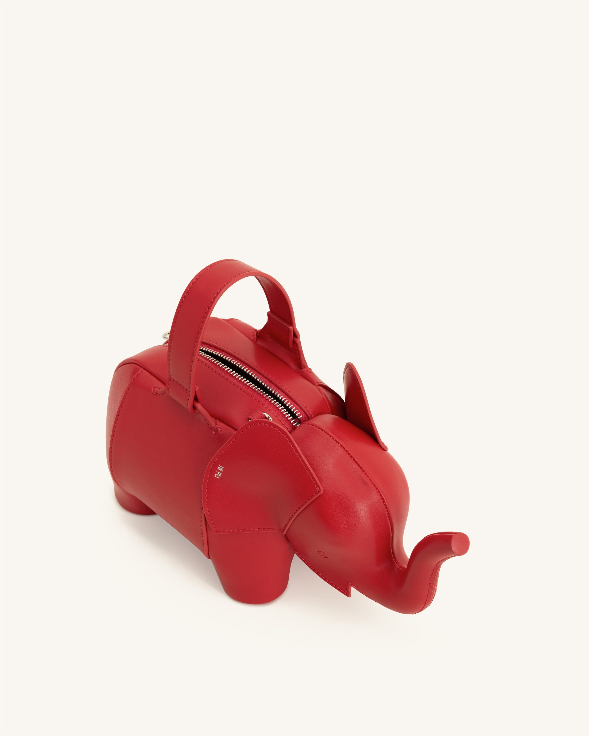 Claire Elephant Shaped Handbag - Red - Image 4