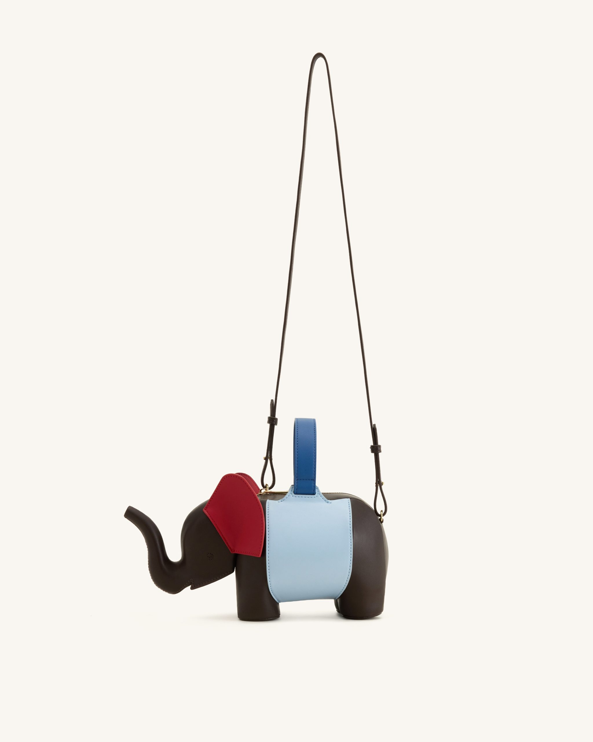 Claire Elephant Shaped Handbag - Dark Brown/Blue - Image 2