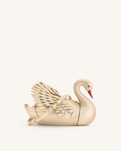 Alani Swan Shaped Crossbody Bag - Gold