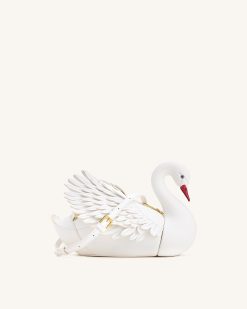 Alani Swan Shaped Crossbody Bag - White