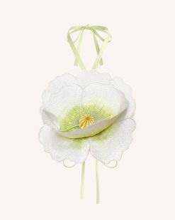 Alternative view of 3D Floral Halter Crop Top - Ivory