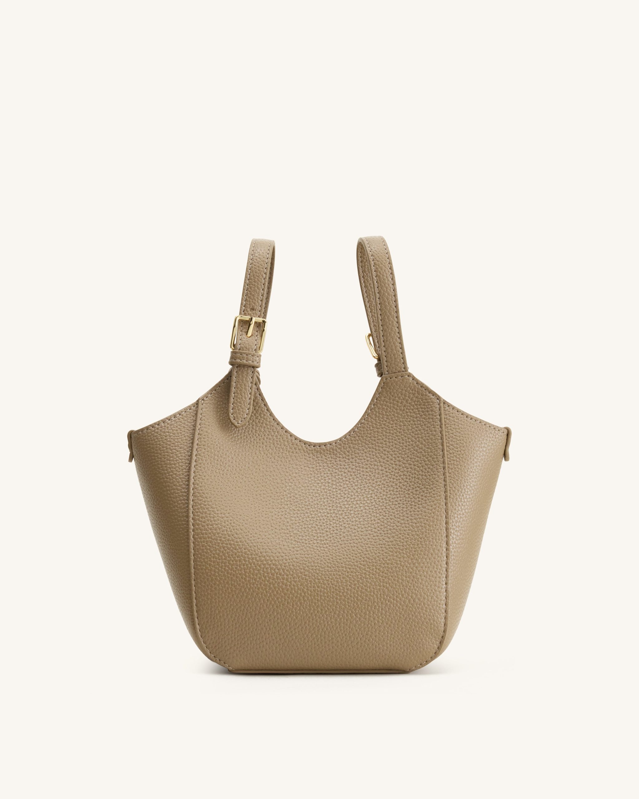 Ines Padlock Tote Bag - Gray Beige - Image 6