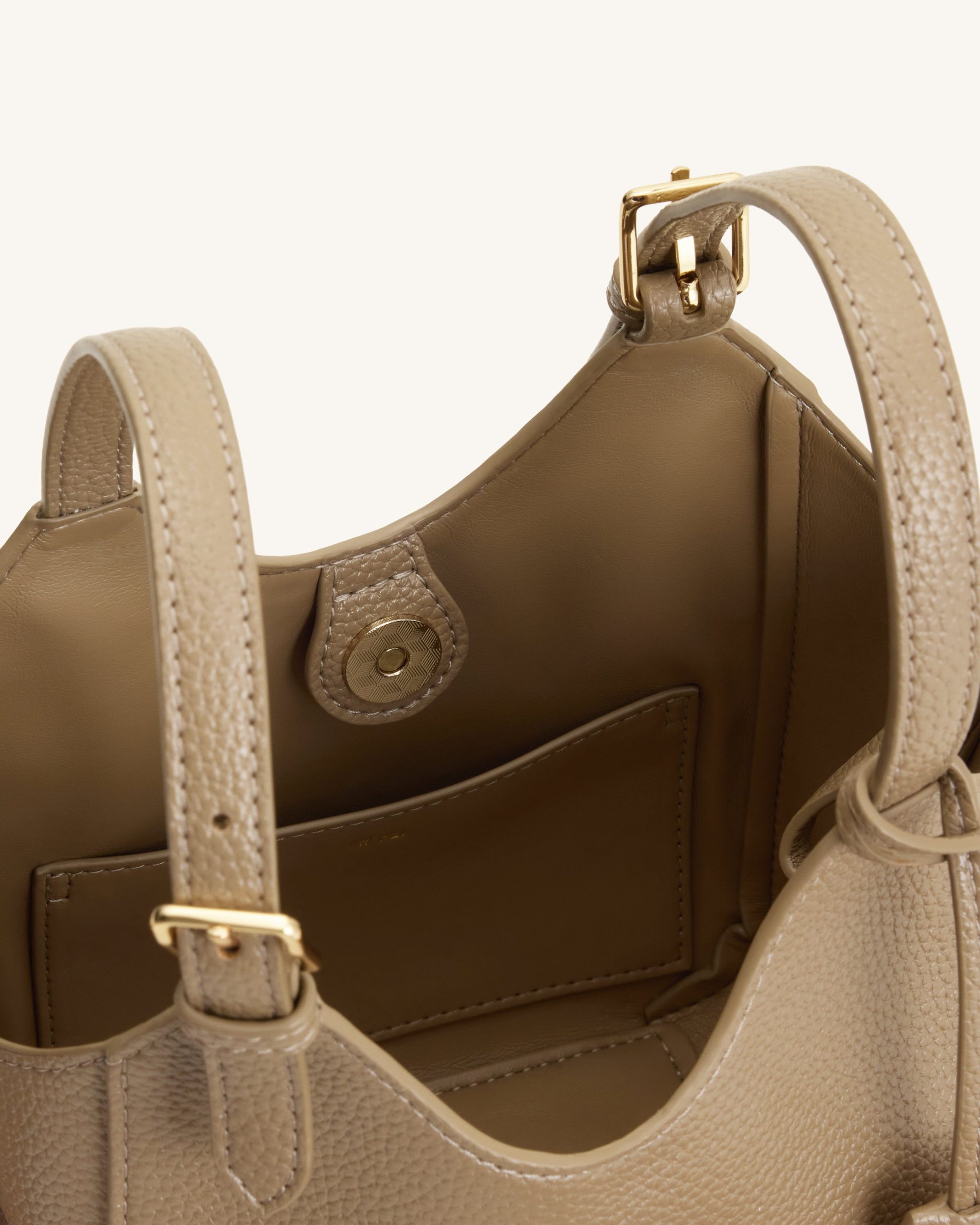 Ines Padlock Tote Bag - Gray Beige - Image 7