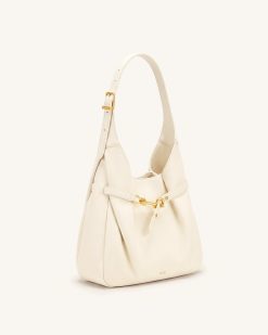Alternative view of Alina Pebbled Hobo Bag - White