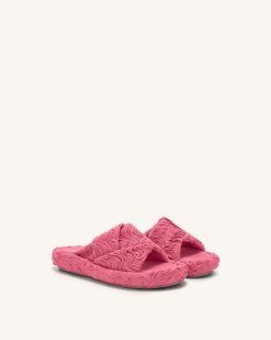 Alternative view of Lilah Woven Platform Sandal - Rose Red