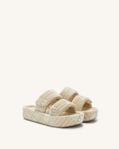 Alternative view of Lexi Terry Slide Sandal - OatMilk