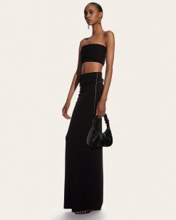 Alternative view of Gabbi Ruched Hobo Handbag - Black
