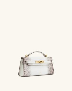 Alternative view of Noor Top Handle Bag - White Croc