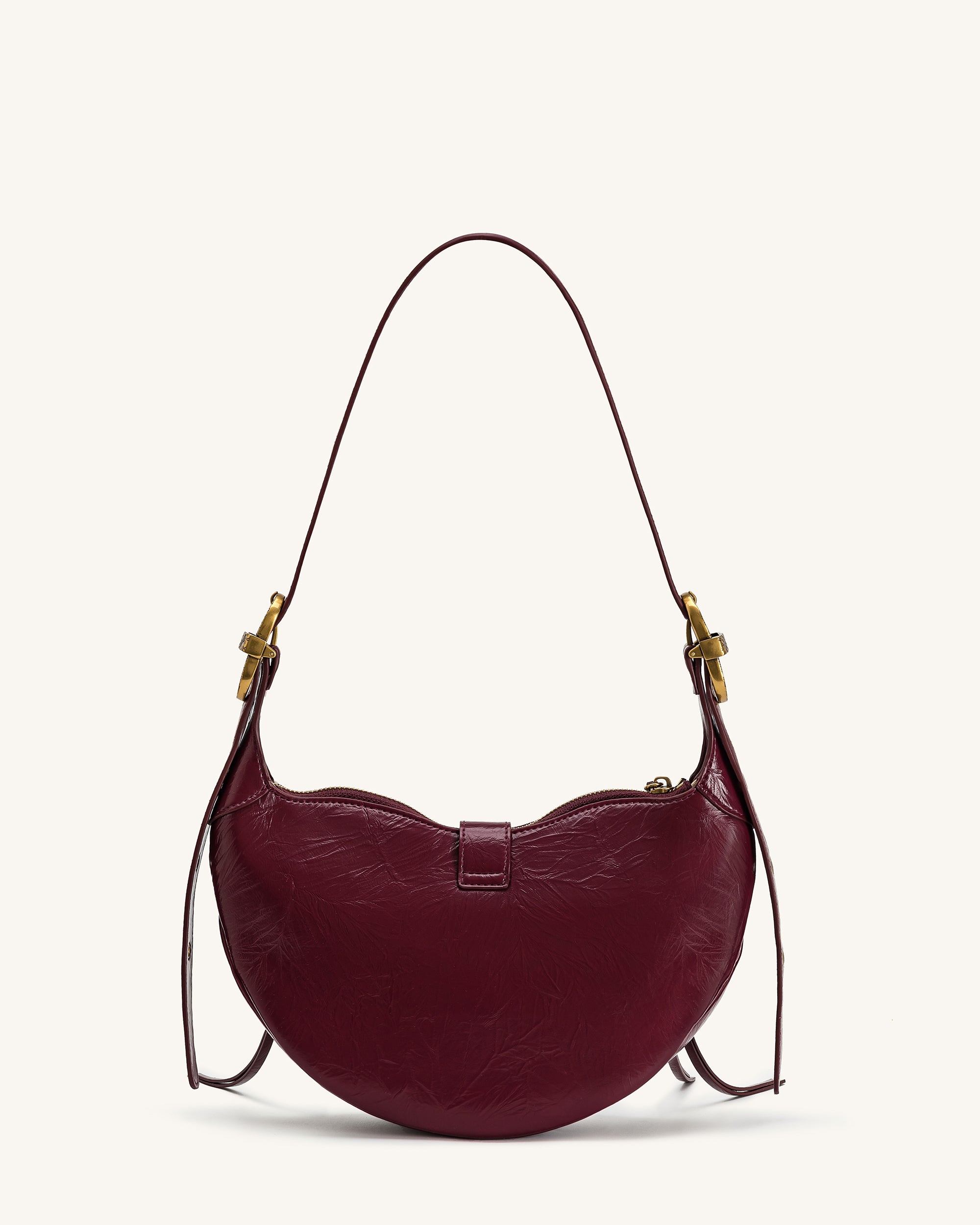 Tessa Studded Shoulder Bag - Burgundy - Image 3