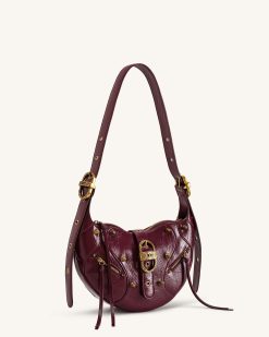 Alternative view of Tessa Studded Shoulder Bag - Burgundy