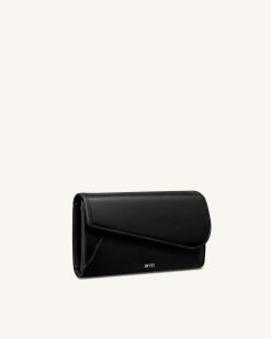 Alternative view of Seren Flap Long Wallet - Black