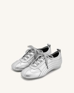 Alternative view of Ferne Streamlined Lustrous Sneakers  - Silver