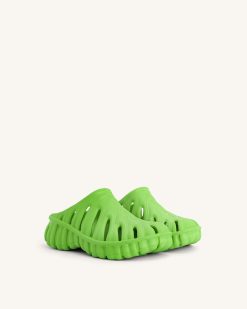 Alternative view of Tara Leaf Platform Clog - Neon Green