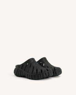 Alternative view of Tara Leaf Platform Clog - Black