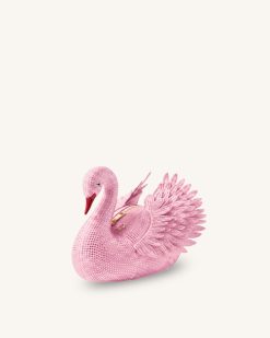 Alani Artificial Crystal Swan Shaped Crossbody Bag - Pink