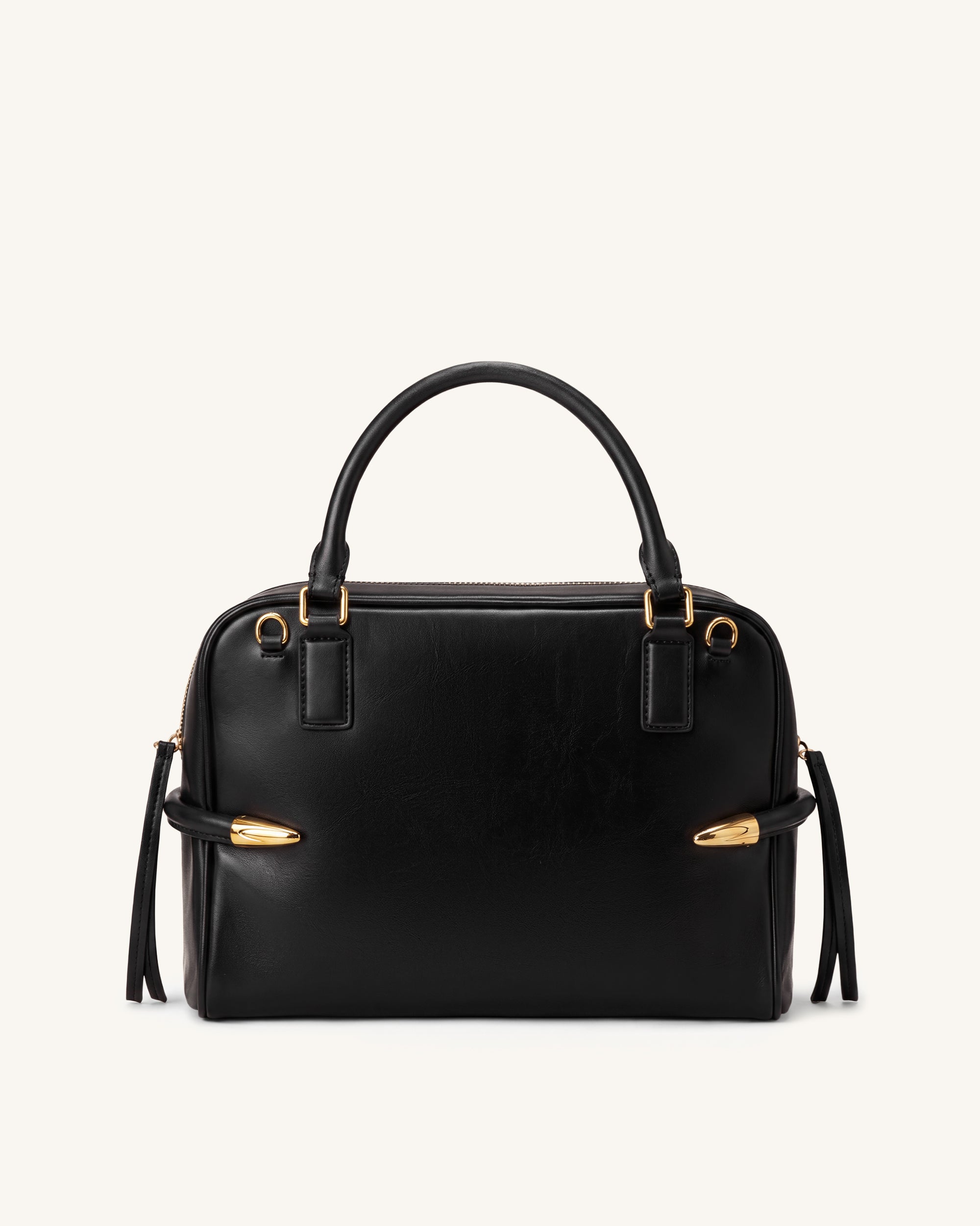 Callie Tusk Detail Shoulder Bag - Black - Image 4