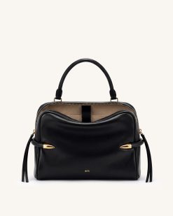 Callie Tusk Detail Shoulder Bag - Black