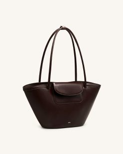 Alternative view of Corinne Pocket Tote Bag - Dark Brown