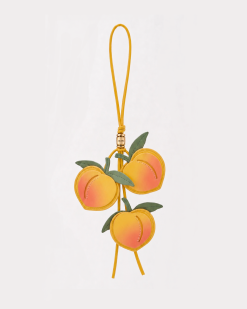 Peach Trio Bag Charm - Yellow