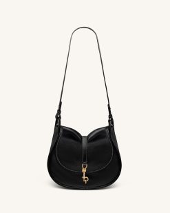 Alternative view of Arla Small Hobo Bag - Black Pebbled