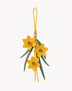 Daffodil Bouquet Bag Charm - Yellow